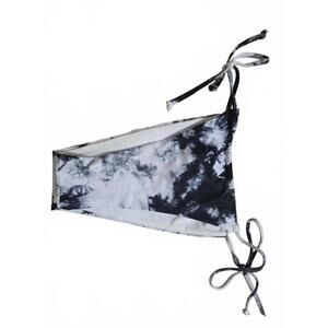 SHEIN Black and White Tie-Dye Bikini Bottoms XL